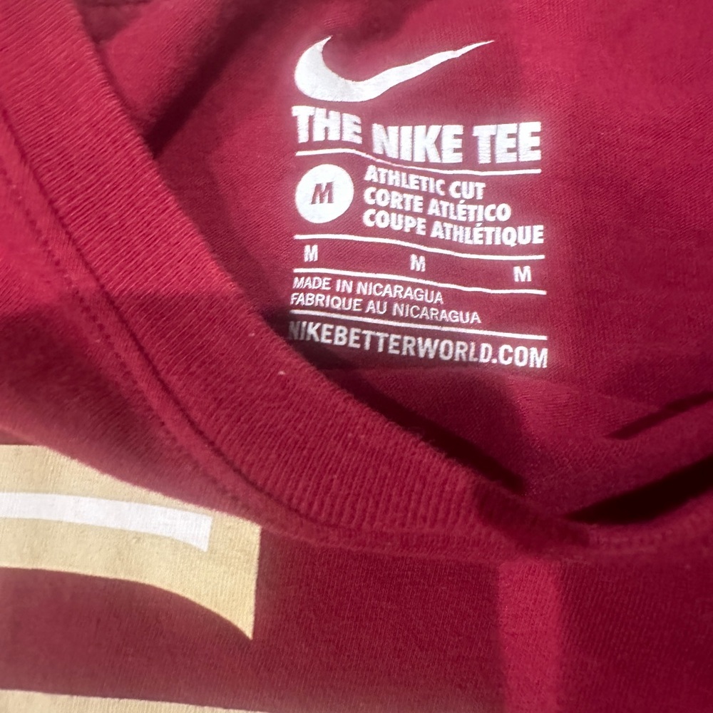 🧡Nike womens burgundy cropped Florida State University long sleeve shirt size M🧡 - Picture 3 of 3
